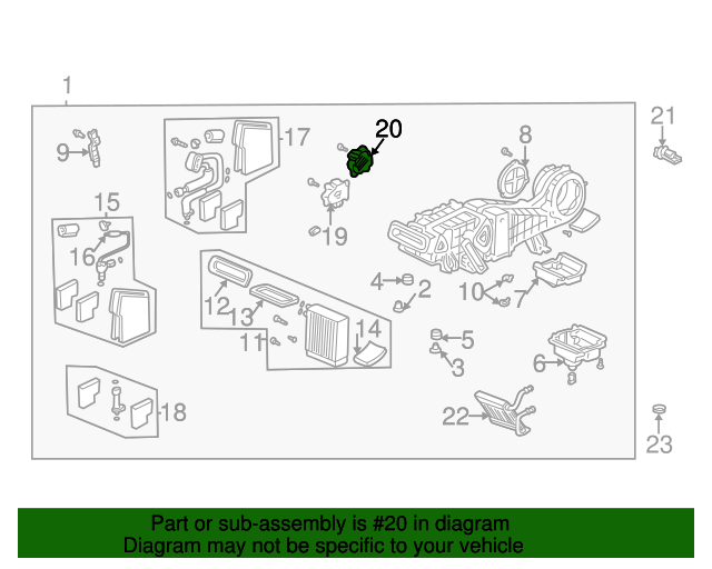 79260S9VA51 Motor Assembly, Air Mix 20032008 Honda Pilot Honda