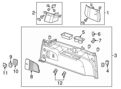 Interior Trim - Quarter Panels for 2020 Cadillac Escalade ESV #0