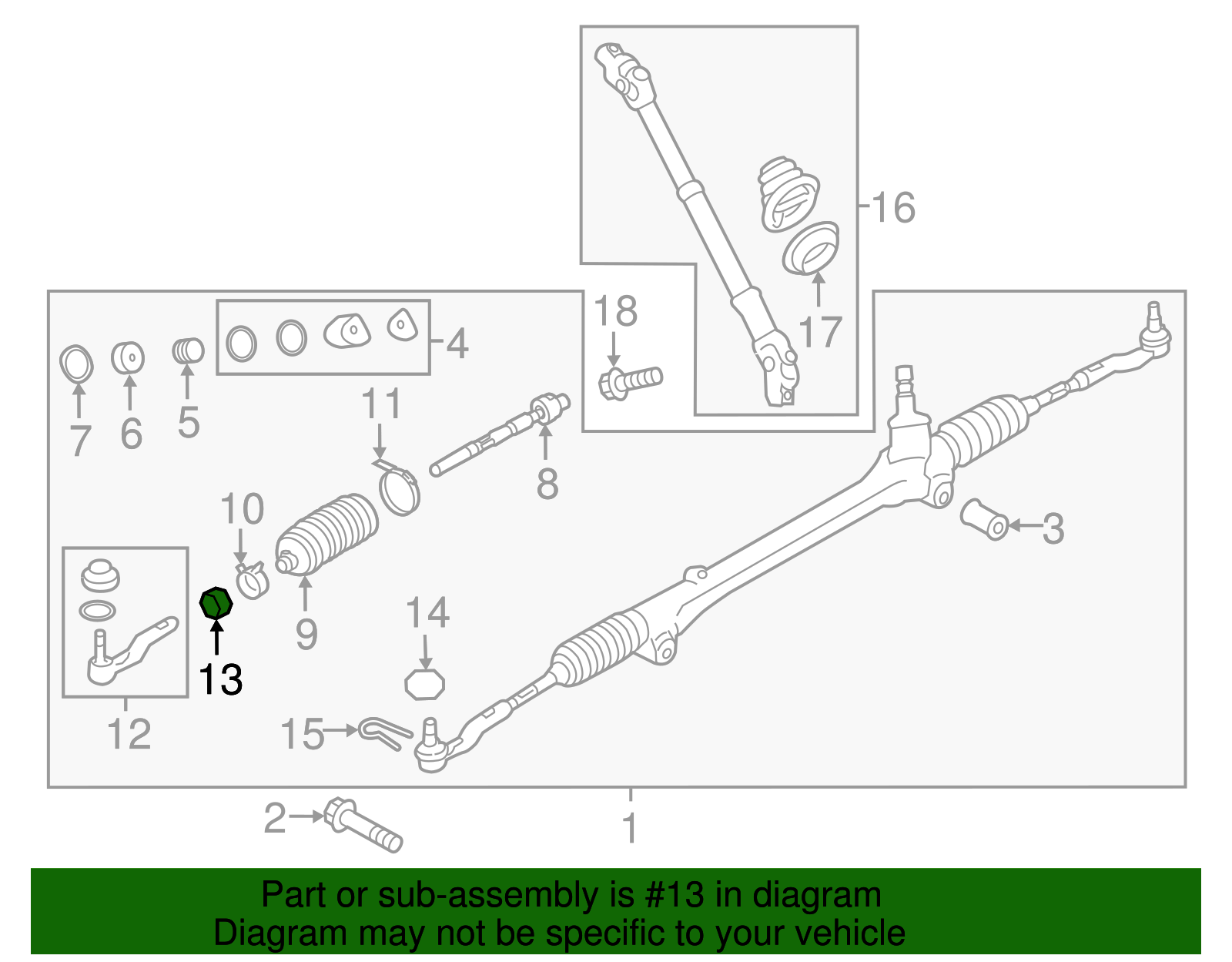 Outer Tie Rod Adjust Nut - Scion (SU003-00044)