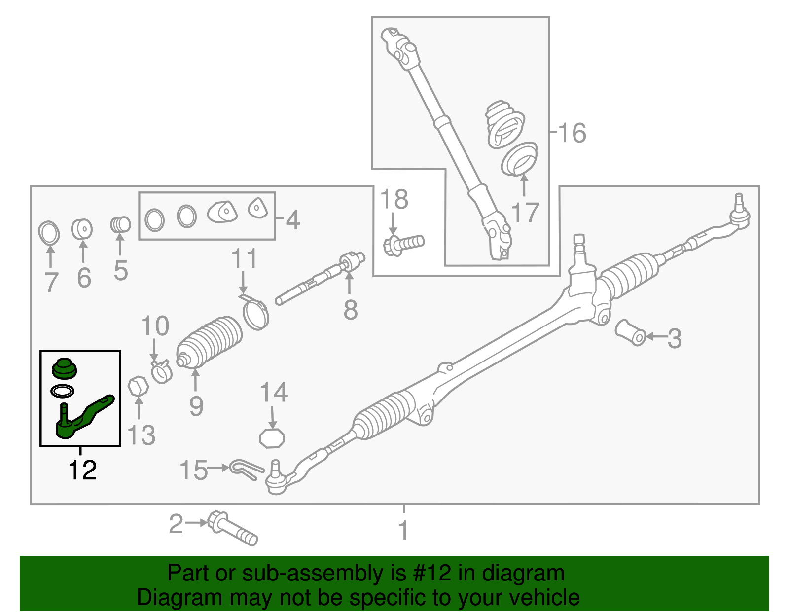 Outer Tie Rod - Scion (SU003-00833)