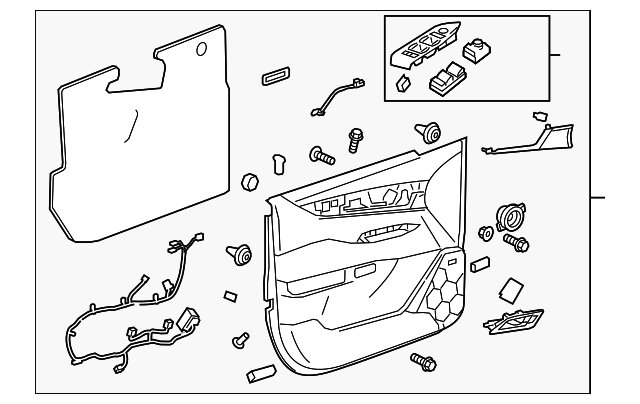 Jet Black Front Driver Side Door Trim - GM (84015559)