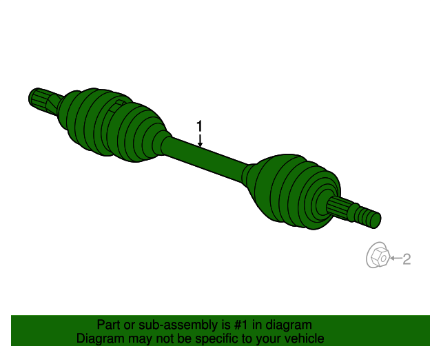 39124505 Front Driver Side HalfShaft Assembly 20172019 Chevrolet