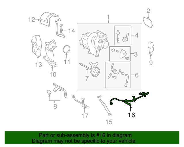 20082010 Chevrolet Cobalt Coolant Line 12625357