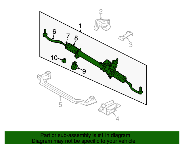 20032006 Volvo XC90 Rack And Pinion Assembly 36050013