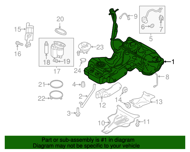 20132016 Audi Fuel Tank 8K0201055AC Audi Parts Source