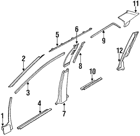 Passenger Compartment Trim for 1991 Toyota Corolla #0