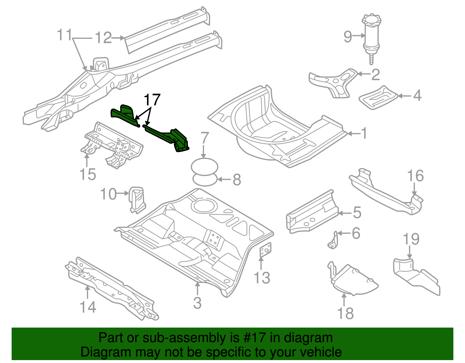 Cross-Member - Volkswagen (8E0-803-348-B)