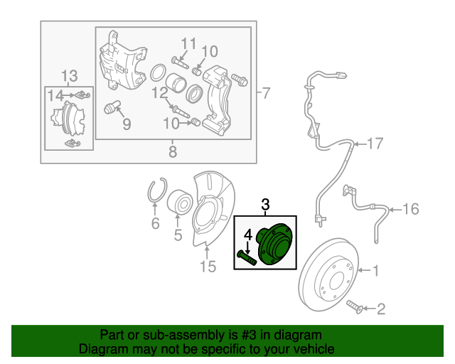 20062016 Kia OEM NEW 20062016 Kia Optima Sportage Rondo Hub Assembly