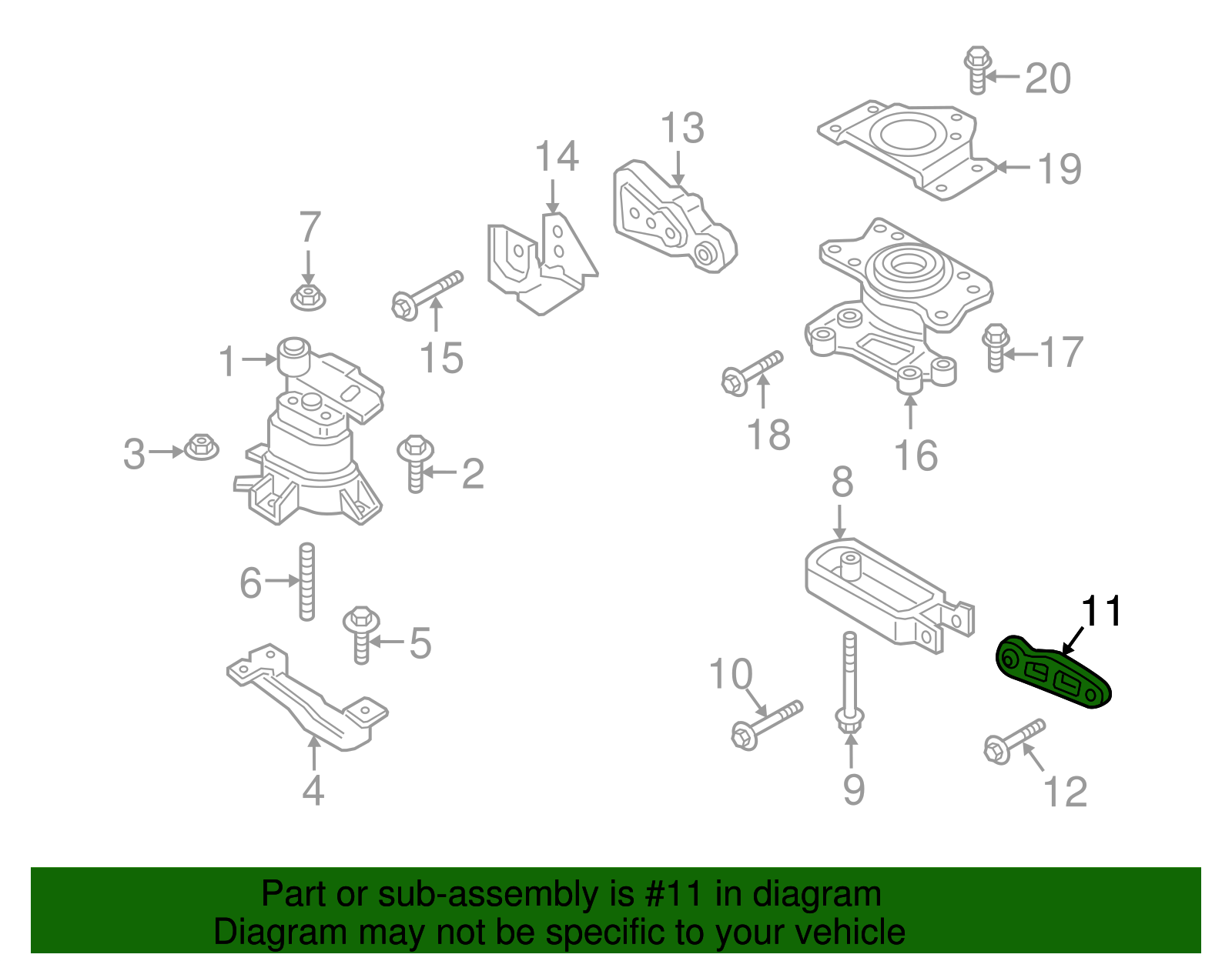 Mount Bracket - Ford (GD9Z-6E042-A)