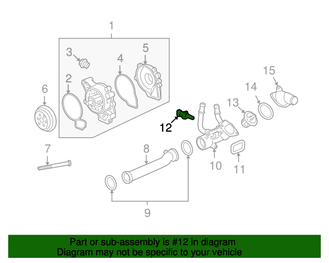 Coolant Temp Sensor GM (12608814)