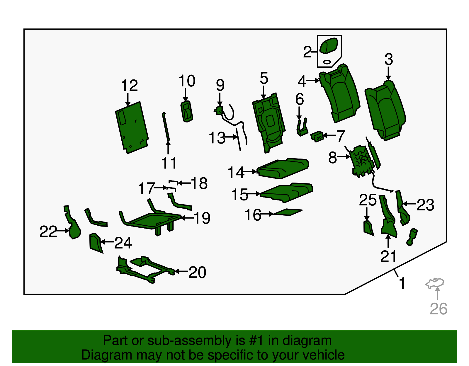 Seat Assembly - Buick (25783046)