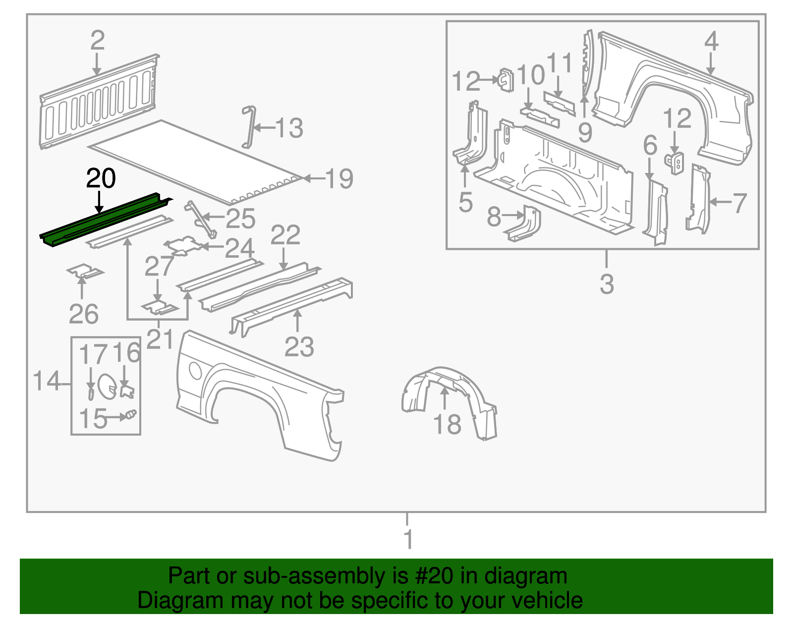 Front Pickup Box Cross Sill - GM (97248711)