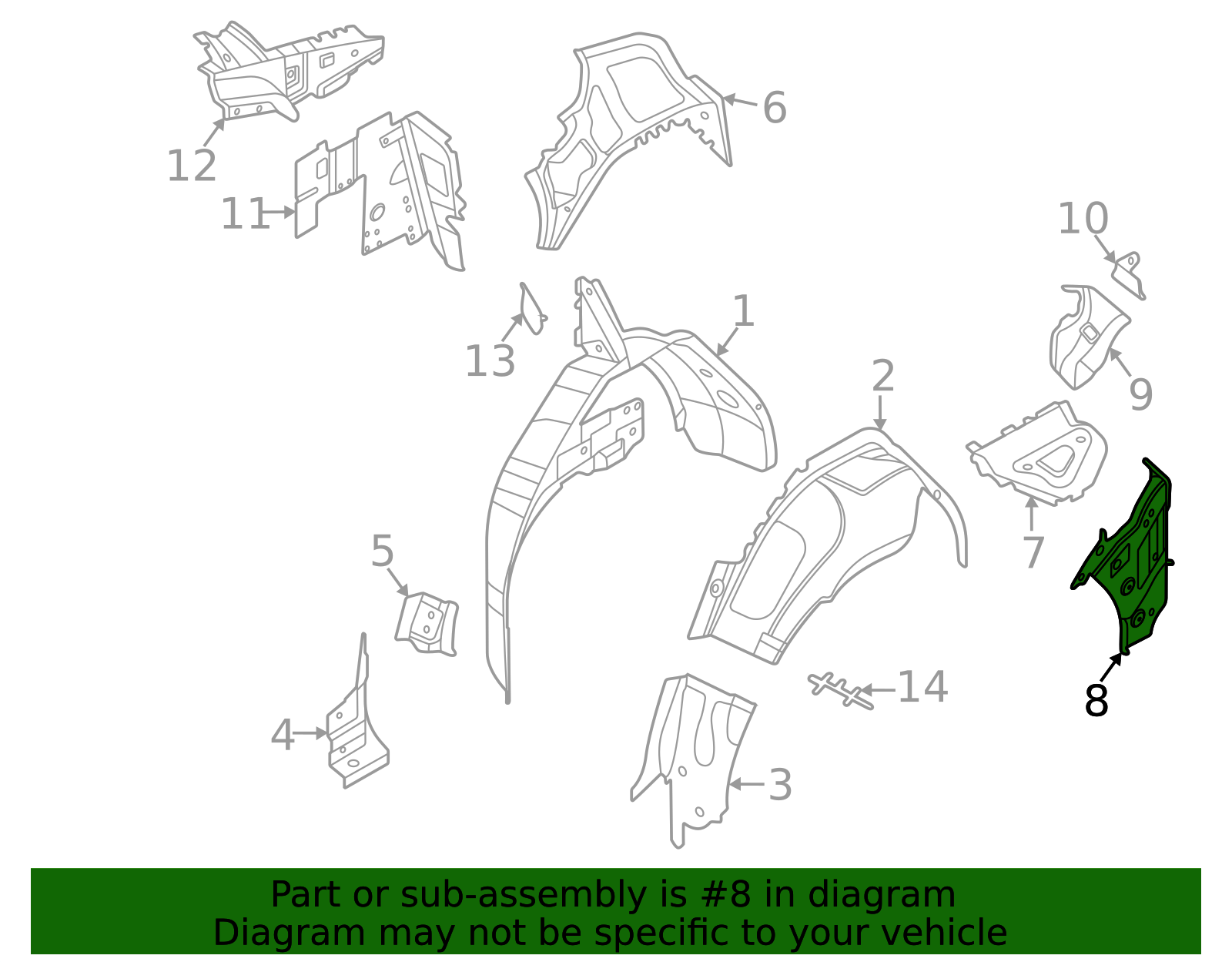 2020-2024 Porsche Taycan Corner Panel 9J1-813-516-Y-GRV