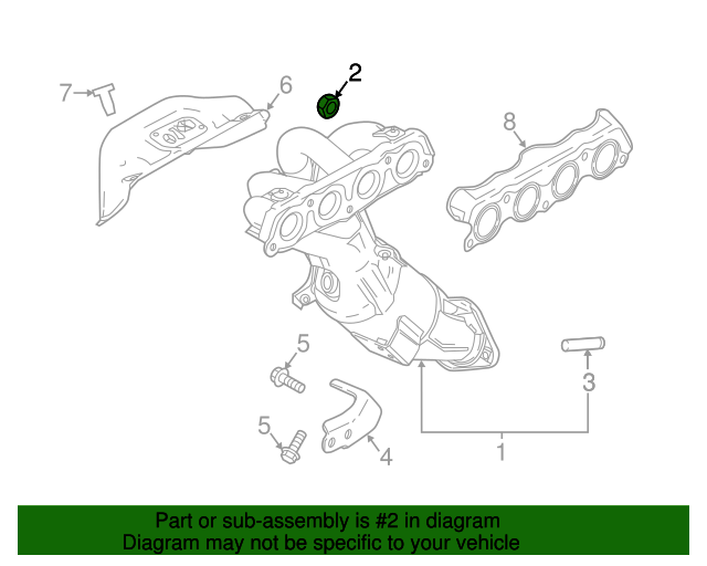 20122020 Mazda OEM NEW 20122019 Mazda 3 6 MX5 Miata CX3 CX5 Exhaust Manifold Nut 9YB101006