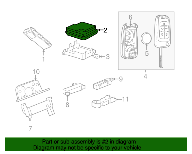 20162018 GM Keyless Entry Control Module 13523215 GM