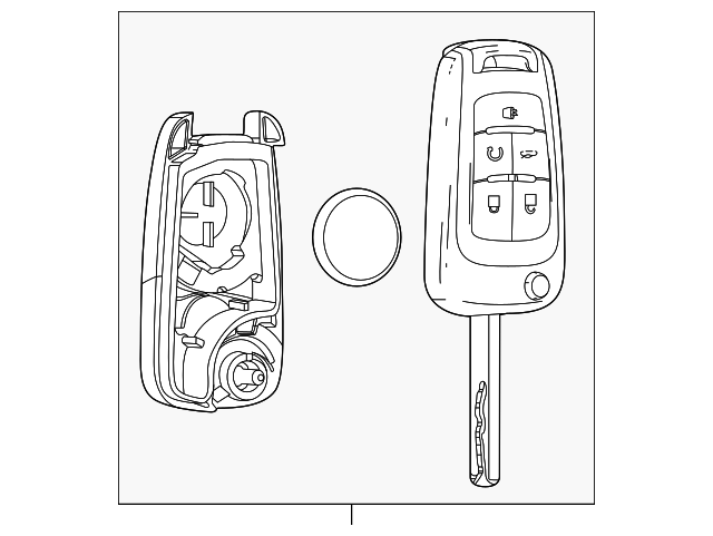thumbnail image 2 of New OEM 2019-2021 Chevrolet Trax Keyless Entry Remote Fob With New Blade 13530754 2 of 6