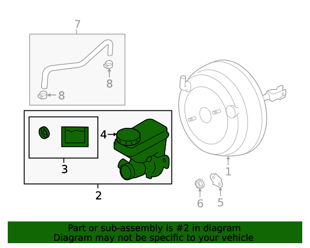 20152021 Subaru Master Cylinder 26449VA022 Subaru Parts Store