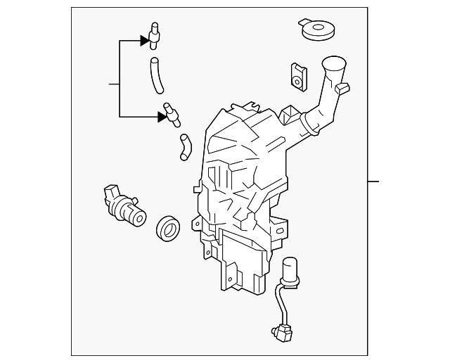 thumbnail image 2 of Action Crash Windshield Washer Reservoir For 2012-2013 Mazda 3 - 99357QH - Includes Cap 2 of 5