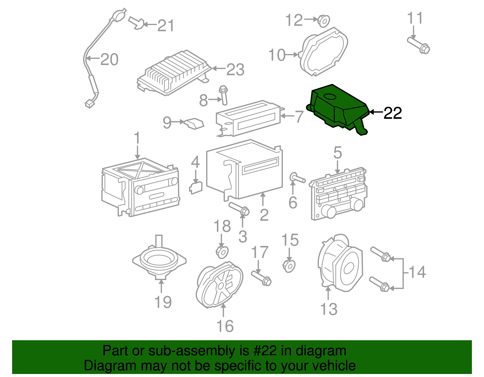 Altavoz De Puerta Delantera Original Para Ford F-150 2012-2014 - Número Parte CL3Z18808E