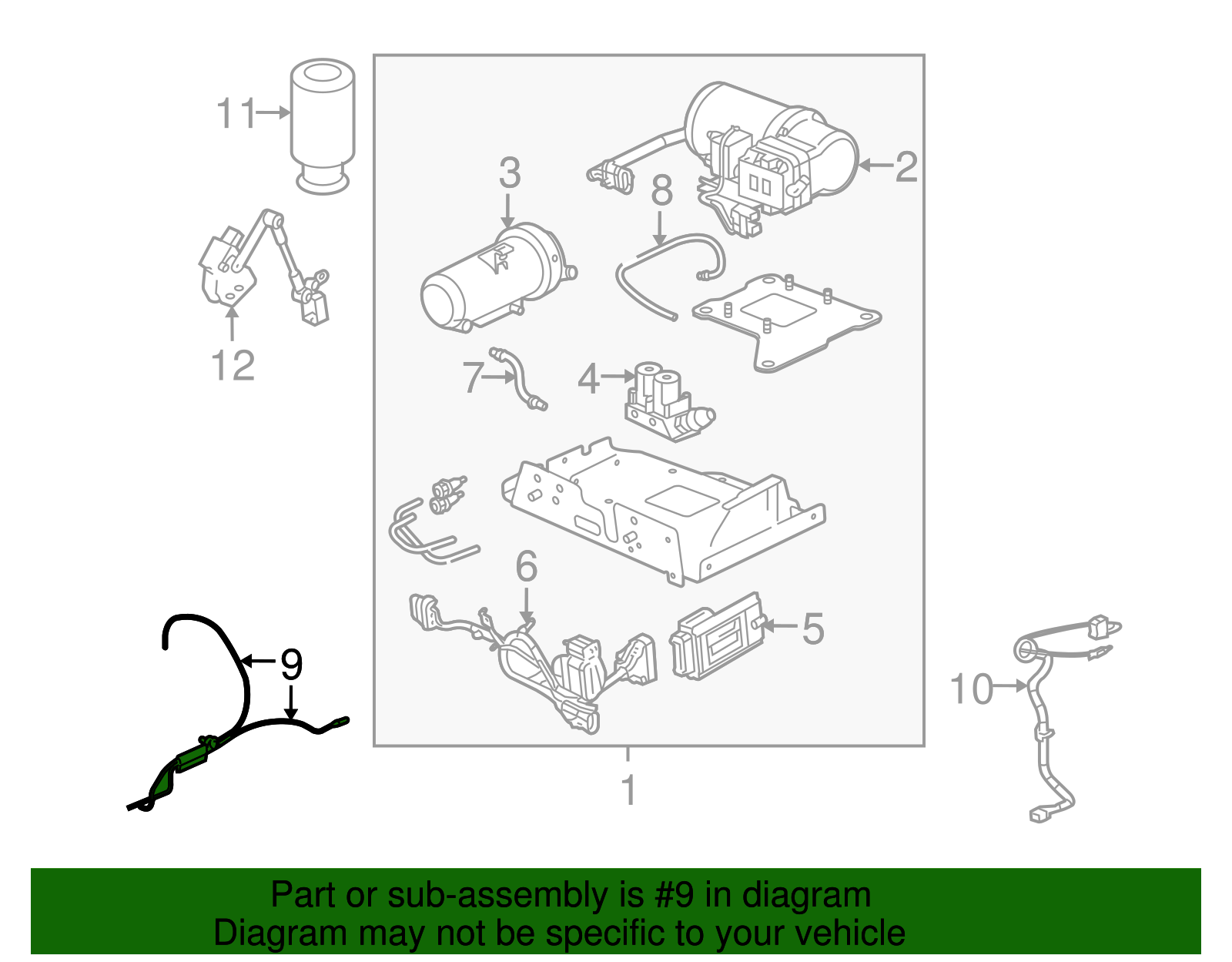 Tube Assembly-Auto Lvl Control Air Cmpr - GM (25903601)