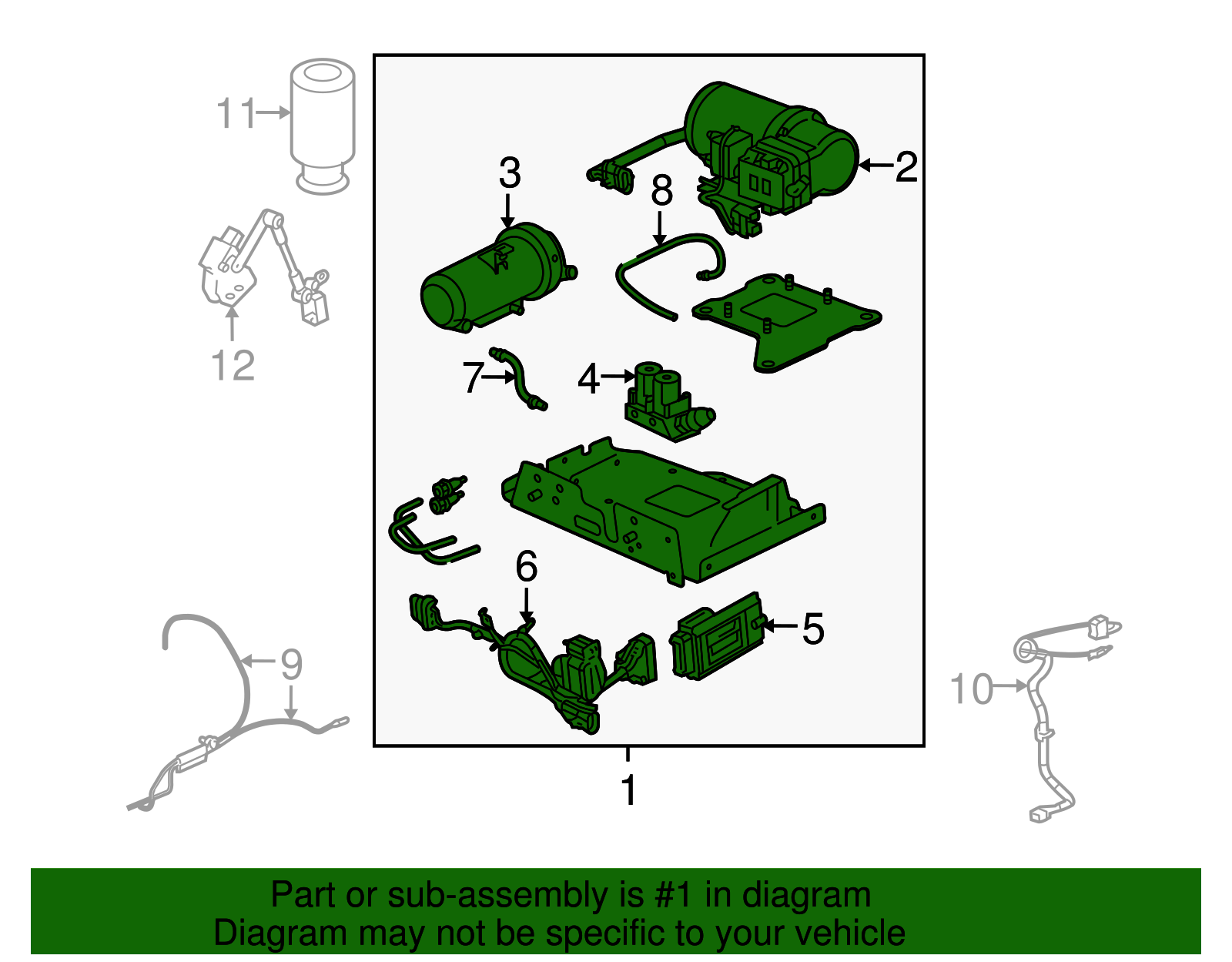Compressor Assembly, Auto Lvl Control Air - GM (19303233)