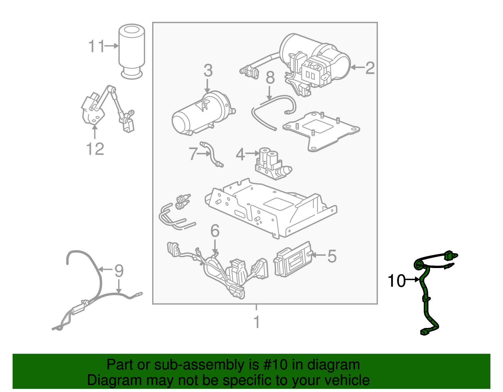 Switch Assembly-Rear Air Suspension C/Vlv - GM (25824560)