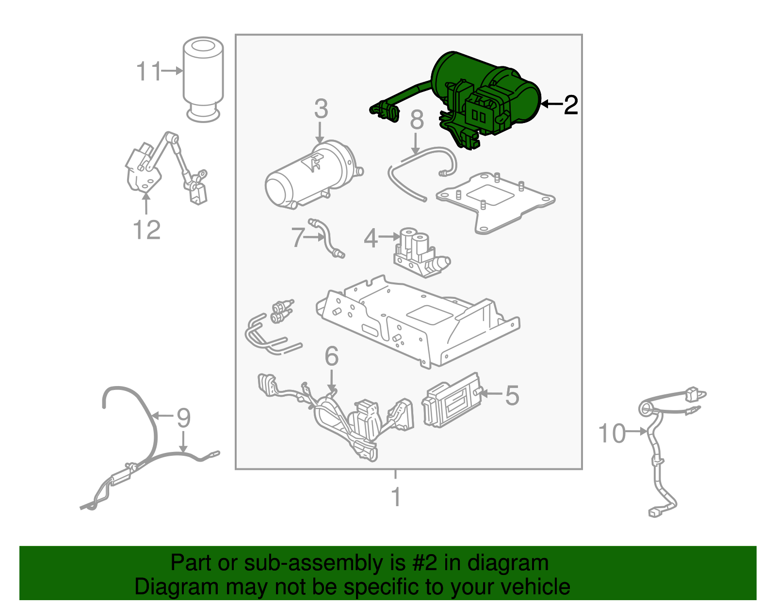 Compressor, Auto Lvl Control Air - GM (89038592)