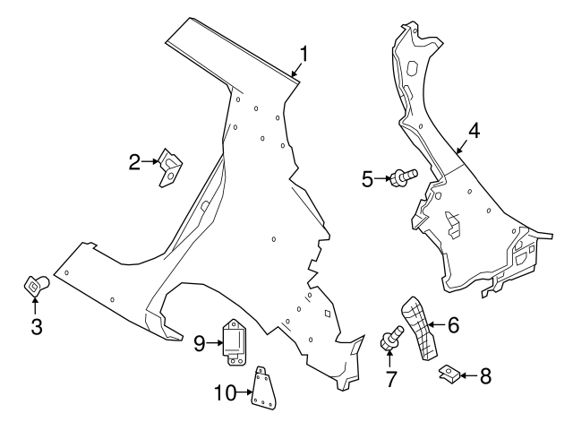 Genuine Nissan Quarter Panel Bracket K8839-3JAMA