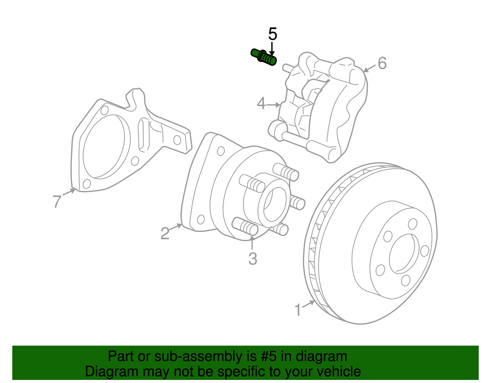 Brake Caliper Bolt - GM (11519132)