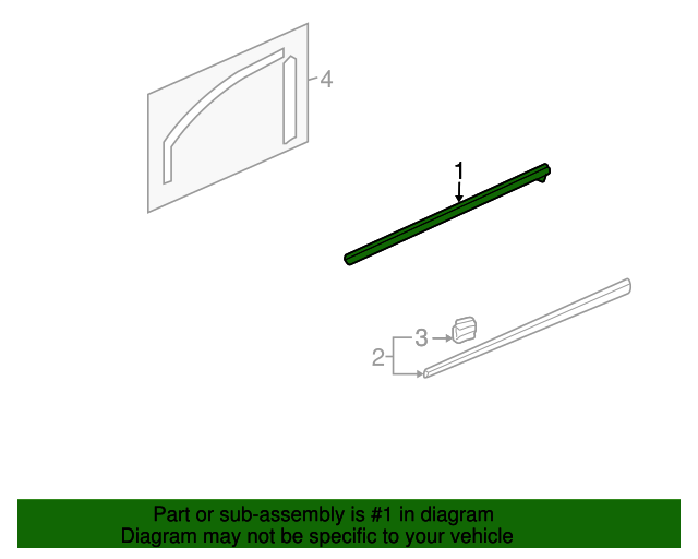20092011 Honda Civic Molding Assembly, L Front Door 72450SNEA02