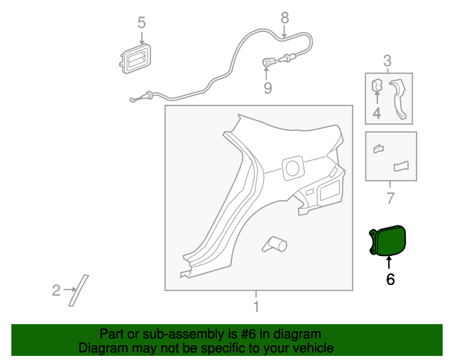 Toyota Fuel Door Part 7735002070 Toyota Of Colorado Springs Parts