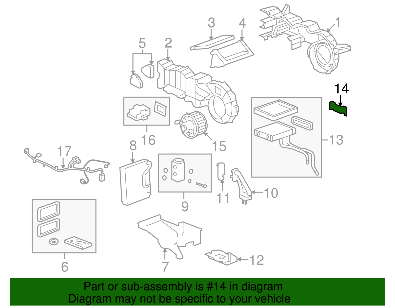 Heater Core Tube Bracket (19130386)