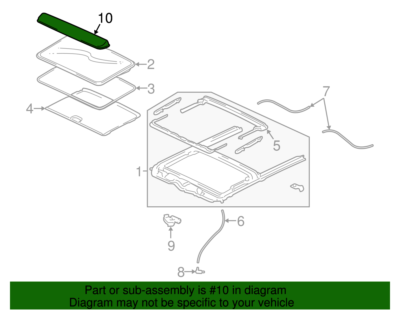 Moonroof Deflector - Ford (XW4Z-54500A26-AB)