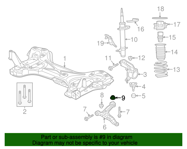 Lower Control Arm Nut Mopar (68134490AA)