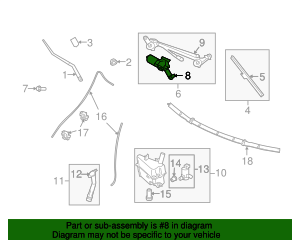 Genuine Nissan X-Trail (2009-2012) Front Wiper Motor & Linkage Assembly - 28810-JG00A