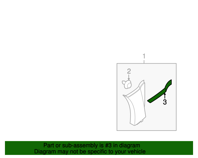 20112014 Subaru Impreza Molding Garnish Sti , Passengers side [Chrome