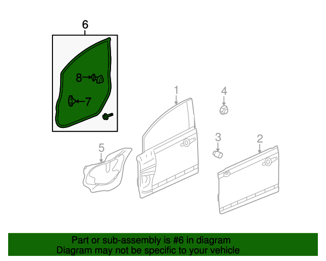 72350SNEA01 Weatherstrip L Front Door 20062011 Honda Civic