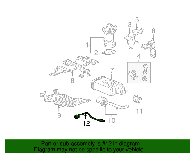 20012002 Acura MDX Oxygen Sensor 36531PGKA03 Acura Parts World