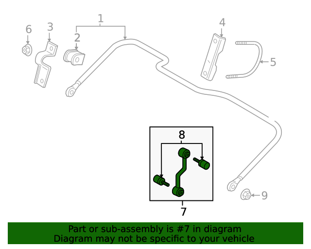 20172022 Ford OEM Stabilizer Link F81Z5K484AA OEM Ford Parts