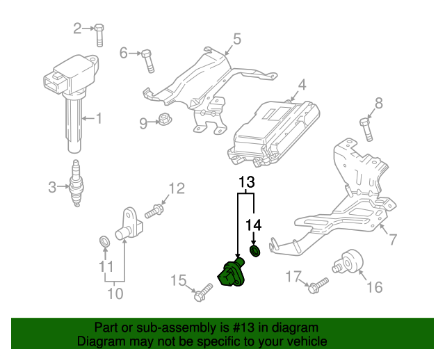 PE0118230 Camshaft Position Sensor 20122020 Mazda Werner Mazda