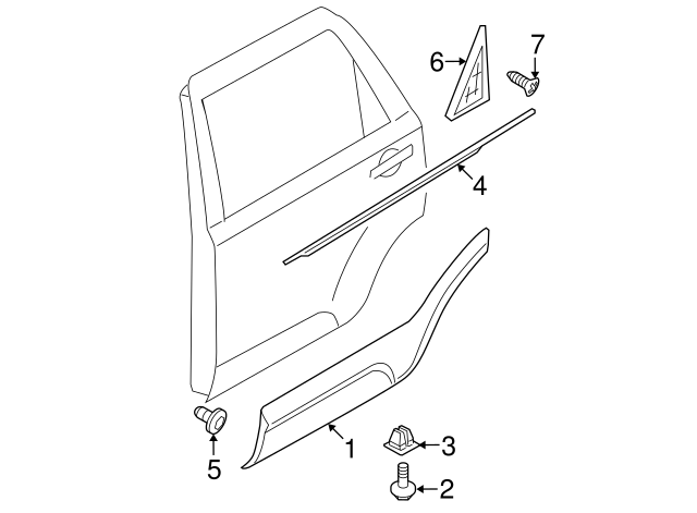 87732-2J000 - Side Molding 2009 Kia Borrego | Kia.Parts Store