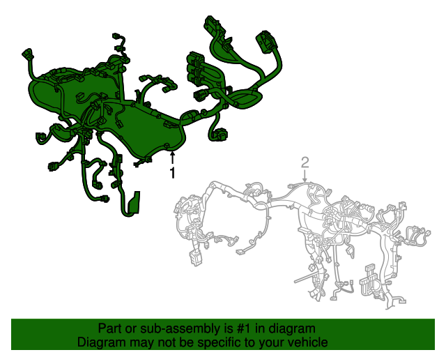 2019 Chevrolet Traverse Engine Wiring Harness 84537689 Key Auto Parts