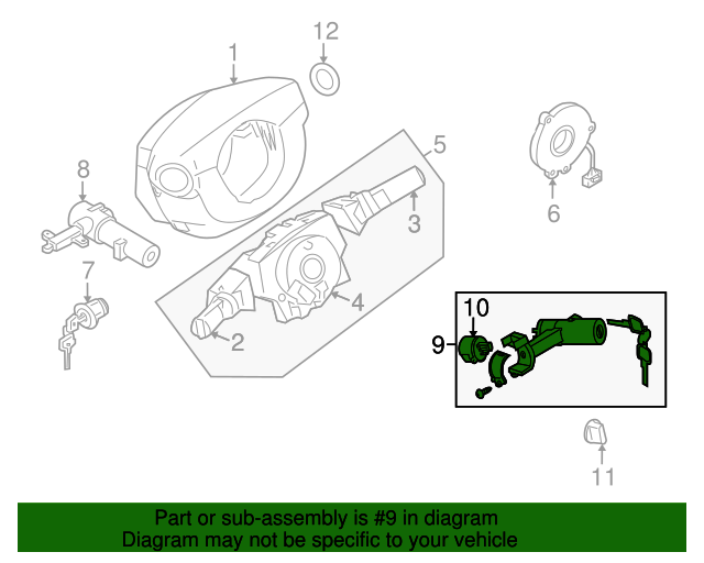 20052012 Nissan Pathfinder Ignition Lock 48700ZS00A