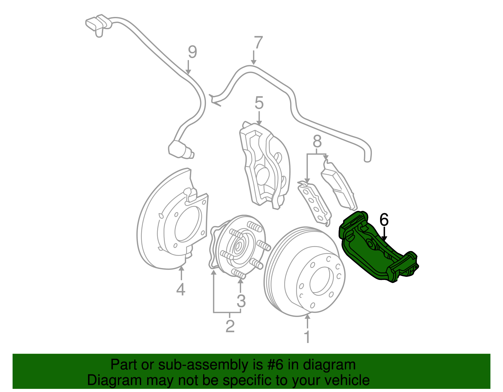 Disc Brake Caliper Bracket - GM (89059118)