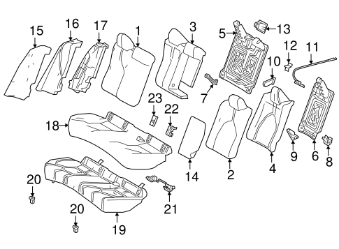 Rear Seat Components for 2019 Toyota Camry #0