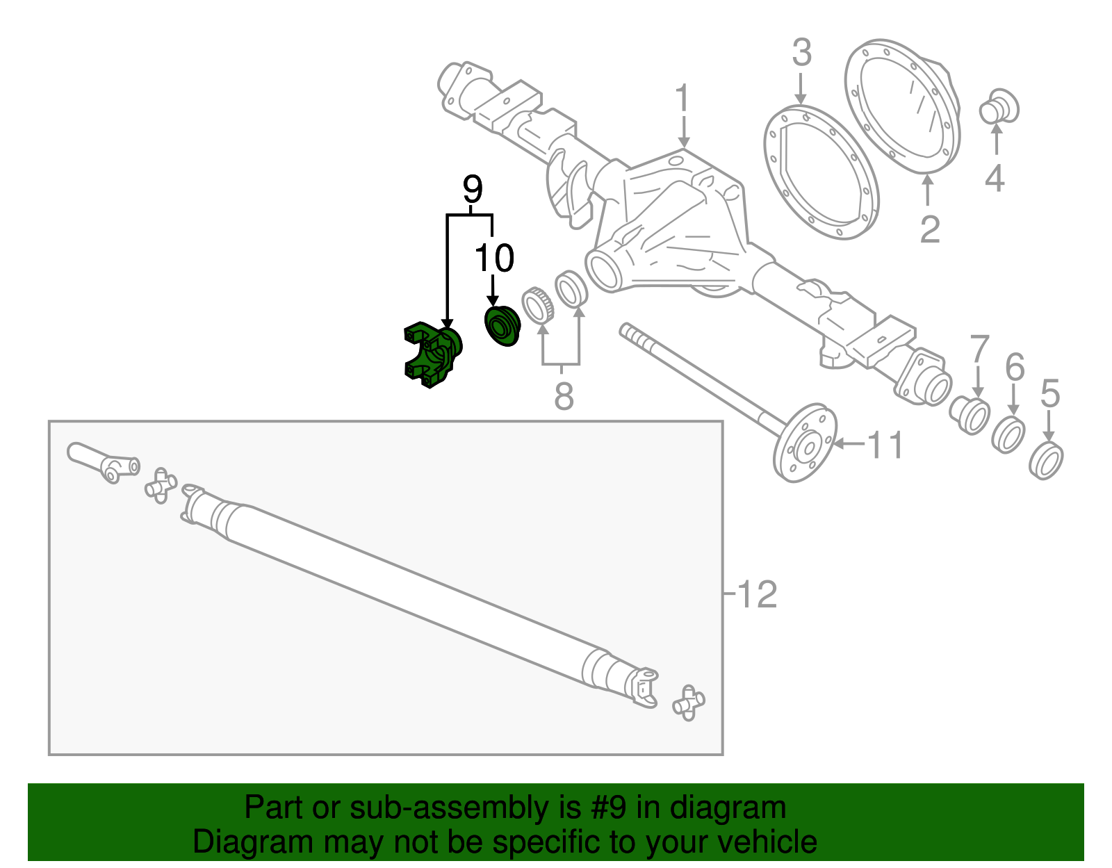 Differential Drive Pinion Gear Yoke (19180533)