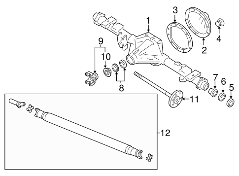 Propeller Shaft for 2016 Chevrolet Silverado 1500 #1