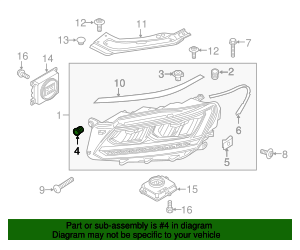 2016-2021 Volkswagen Headlamp Assembly Screw 5J0-941-141-B | OEM Parts ...