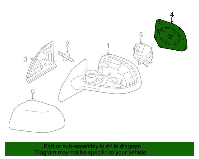 20182020 Nissan Leaf Mirror Glass 963665SA0C QuirkParts