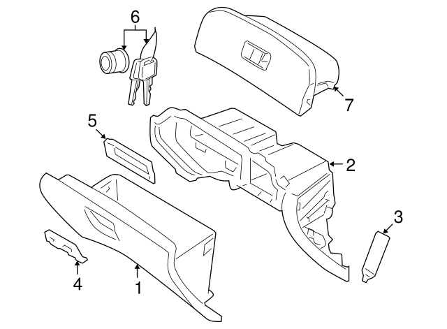 Genuine Hyundai 84510-4D050-KS Glove Box Assembly